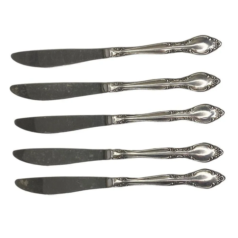 Vintage Imperial NORMANDY Stainless Flatware Knives 5 Pieces